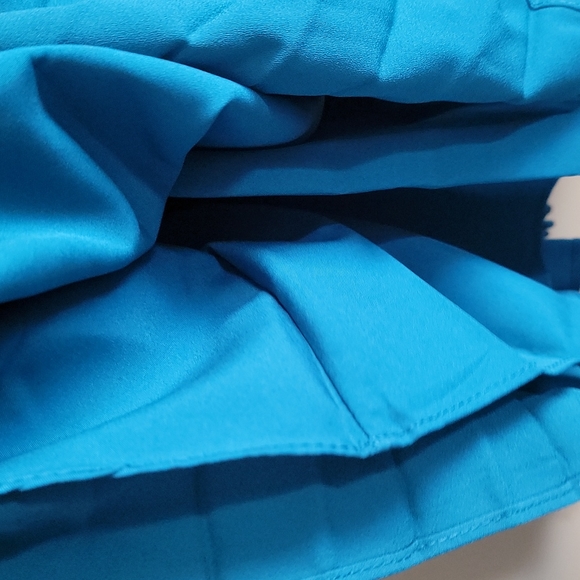 Nanette Nanette Lepore Teal Smocked Neck Pleated Sleeveless Dress 10 - Picture 10 of 15